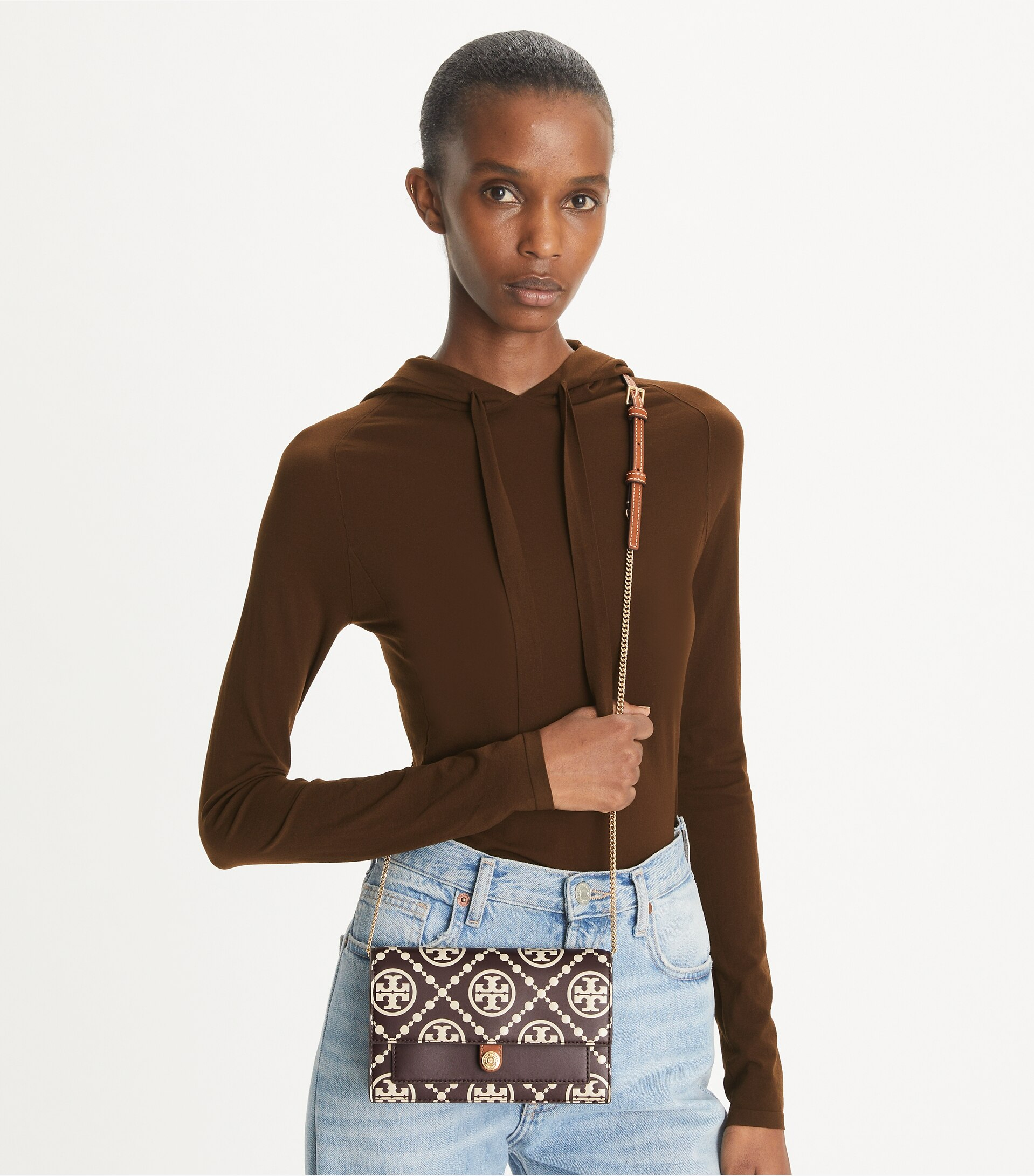 Tory Burch - T Monogram鏈式斜揹錢包